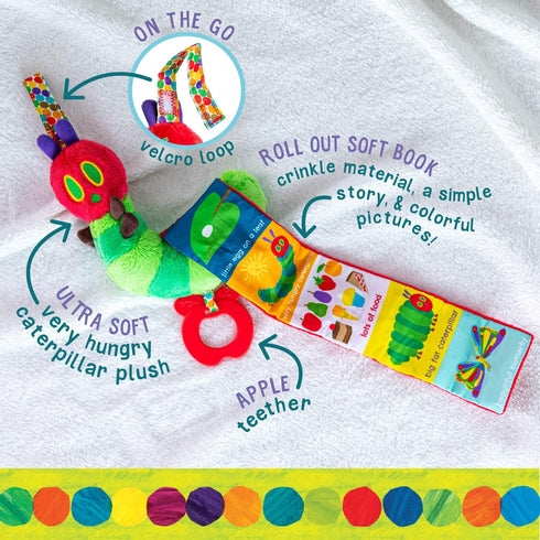 KIDS PREFERRED World of Eric Carle The Very Hungry Caterpillar Roll Out Activity Toy with Teether, Multicolor (55734)...