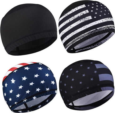 Skull Cap Helmet Liner Hard Hat Liner Running Beanie Head Wrap Bicycle Football Sweat Wicking Cycling Caps for Men Women...