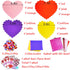 MLOLM 24 Sets Valentines Hearts Foam Craft Kits DIY Heart Ornaments Valentine Craft Kits with Foam Hearts Stickers Glitter Pom-Poms for Valentine ...