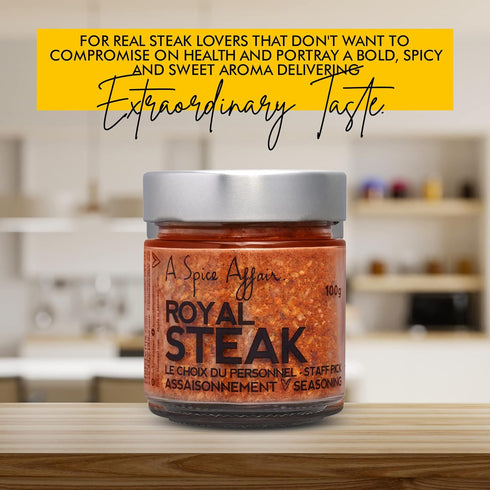 A Spice Affair's Royal Steak Seasoning - 100 g (3.5 oz) - Steak Seasoning, Steak Rub, Spice blend and Seasonings - Herbs, Spice Blends & Seasoning...