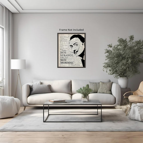 Posterizer 1 pcs-I Am Just Not Normal-Salvador Dali quote-Quotes and Poems-Famous Figures Art Collection-Gift for Art Lovers-Decor for Home & Offi...