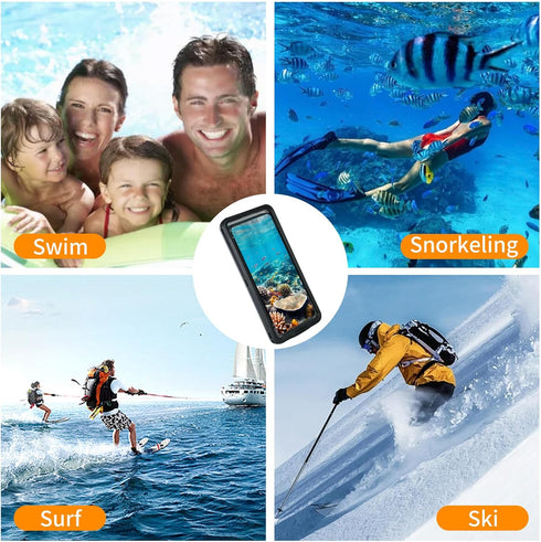 Waternaut iPhone Waterproof Case, Ideal for Bath and Snorkeling, Wet Hands Touch, Smart Seal Check, Underwater Photography, Compatible with iPhone...