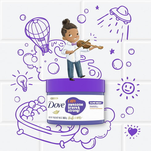 Dove Kids Care Slime Body Wash For Kids Berry Smoothie Hypoallergenic Skin Care 10 oz...