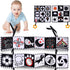 High Contrast Baby Toys for Newborn, Infant Black and White Baby Toys 0-6 6-12 Months, Tummy Time Toys, Soft Crinkle Baby Books Toys for Newborn B...