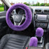 Dotesy 4 Pcs/Set Fluffy Faux Wool Car Steering Wheel Cover & Furry Auto Center Console Cover & Gear Shift Knob Cover & Handbrake Cover Universal W...