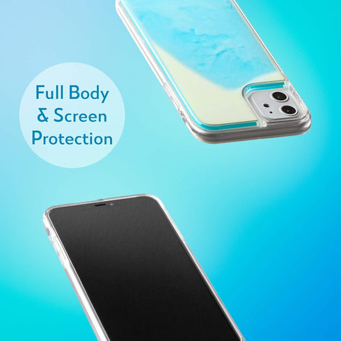 SteepLab Flowing Neon Sand Liquid iPhone 11 Case (2019, 6.1") - Full Body Protection with Raised Bezel - Ocean and Beach...