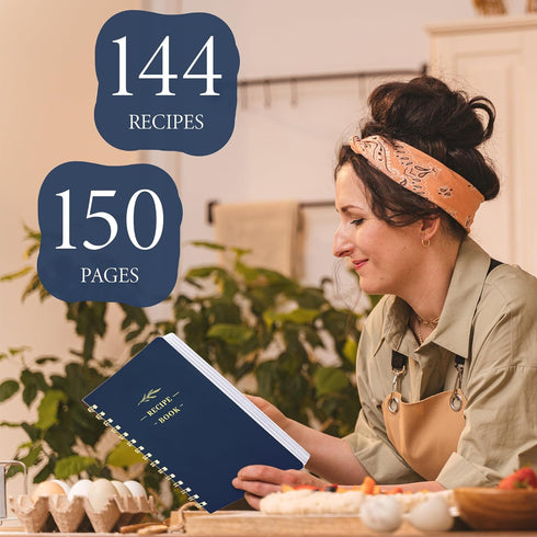 Perfect Blank Recipe Book-Recipe Book to Write in Your Own Recipes,Hardcover Personal Blank Recipe Book, Recipe Notebook Hold 144 Exclusive Formul...