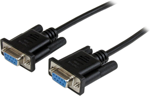StarTech.com 2m Black DB9 RS232 Serial Null Modem Cable F/F - DB9 Female to Female - 9 pin RS232 Null Modem Cable - 2 meter, Black (SCNM9FF2MBK)...