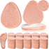 Jiuguva 60 Pack Metatarsal Foot Pads 0.25 Inch Thick Ball of Foot Cushions Adhesive Metatarsal Pads Soft Metatarsal Felt Pads for Women and Men Fo...