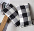 4TH Emotion Set of 2 Farmhouse Buffalo Check Plaid Throw Pillow Covers Cushion Case Polyester Linen for Fall Home Decor Black and White, 12 x 20 I...