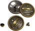 Toxic Jungle 2 Pieces 1-3/8 Inch (35mm) Concho, Come and Take It Texas Flag Decorative Concho, Screw Back Conchos for Leather Belt, Jacket, Hat, S...