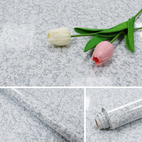 STICKGOO Marble Contact Paper, Peel and Stick Granite Contact Paper for Countertops, Countertop Vinyl Wallpaper for Kitchen Cabinets, Removable, R...
