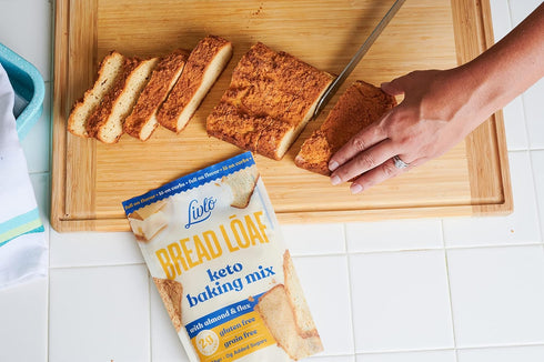 Livlo Keto Bread Mix - Low Carb & Gluten Free Baking Mix with Zero Added Sugar - Only 2g Net Carbs - Fast, Easy and Delicious Keto Friendly Food -...