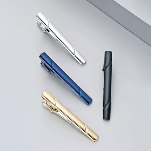 SEVENSTONE 4 Pcs Tie Clips for Men Tie Pin Set Ties Necktie Business Bar Clips...