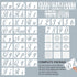 124 Alphabet Numbers Mandala Stencils Small Large Upper Lowercase 2 and 4 inch Arts Crafts Letters Stencil Reusable Template for Calligraphy DIY P...