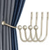 Curtain Holdback, 4 Pcs Wall Mounted Drapery Tiebacks with Screws, Heavy Duty Metal Decorative Window Drapery Holder Curtain Hook, Silver...