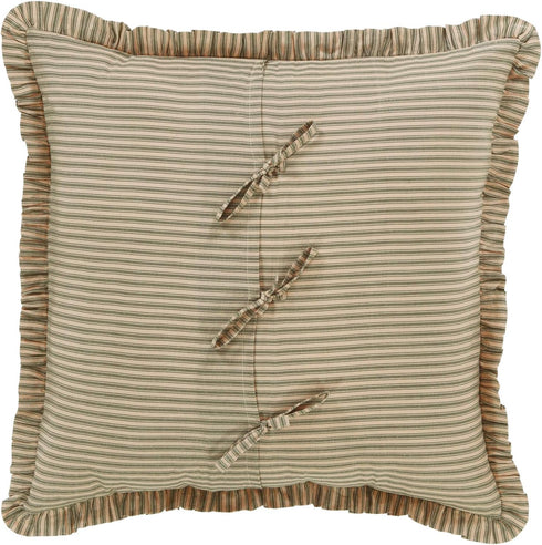 VHC Brands Prairie Winds Bedding Accessory, Green Stripes...