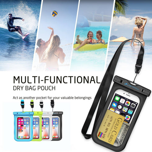 Waterproof Phone Case, 4-Pack IPX8 Waterproof Phone Pouch Universal Clear Cell Phone Dry Bag for Water Games for iPhone 15 14 13 12 11 Pro MAX XS ...