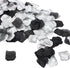 900PCS Silver Black White Artificial Flowers Silk Rose Petals Flower Girl Scatter Petals for Wedding Aisle Centerpieces Table Confetti Party Favor...