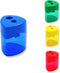 Sonuimy Pencil Sharpeners, 4 Pcs Pencil Sharpeners Manual,Dual Holes Compact Colored Handheld Pencil Sharpener for Kids with Lid Adults Students S...