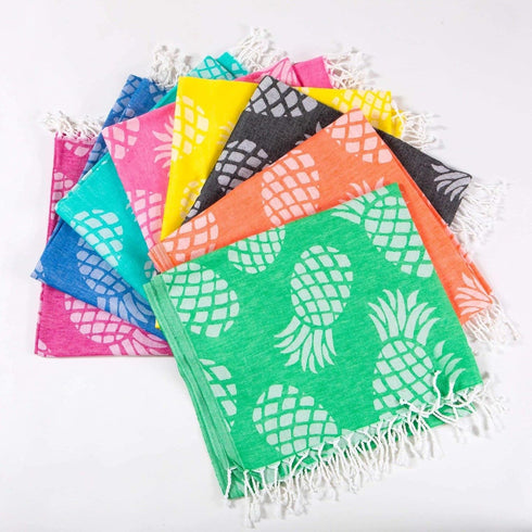Pineapple Beach Towels - 100% Cotton Soft Quick-Dry Towel (Fuchsia)...