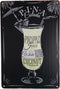 8" x 12" Popular Cocktails and Drink Bar Mix Recipes Menu for Bartenders on Metal Tin Sign Wall Decor Plaque Poster (PINA COLADA)...