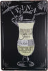 8" x 12" Popular Cocktails and Drink Bar Mix Recipes Menu for Bartenders on Metal Tin Sign Wall Decor Plaque Poster (PINA COLADA)...