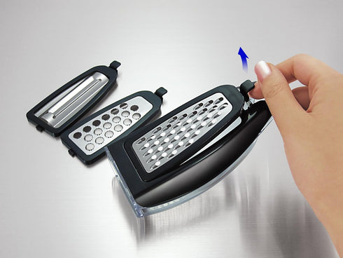 Palm Grater | Citrus Lemon Zester, Small Cheese Grater with Container | Hand Grater | Small Grater Zester for Orange Lemon Lime | Peeler for Veget...