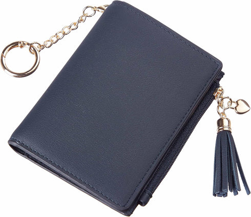 Gostwo Wallet Women, Bifold Leather Small Wallets Woman, Slim RFID Credit Card Wallet with ID Window & Zippered Coin Pocket, Cute Small Wallet wit...
