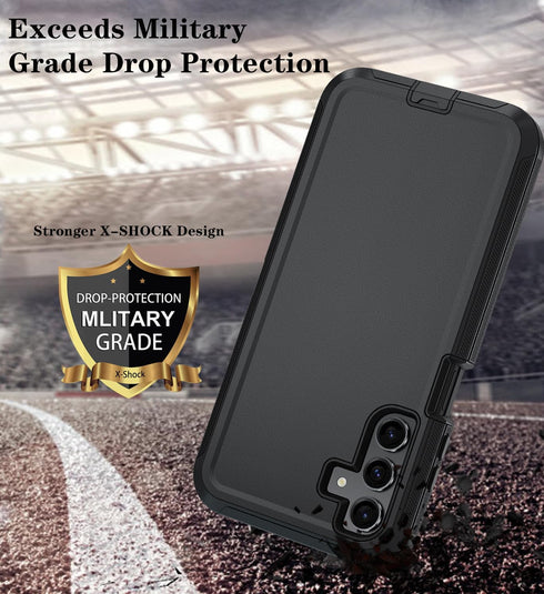 Qinmay Phone Case for Samsung Galaxy A15 5G Case with HD Screen Protector, Samsung A15 5G Case Durable Shockproof 3-Layer Cover for Galaxy A15 5G ...