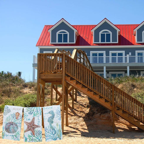 Kay Dee Designs Set of 3 Beachcomber Dual Purpose Terry Kitchen Towels...