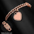 Hillban Dog Chain Rose Gold-plated Diamond Collar with Heart Rhinestones Jewelry Accessories Pet ID Tag Chain Heart Bling Collar with Personalized...