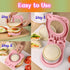 Sandwich Cutter and Sealer, Decruster Sandwich Maker for kids lunch Uncrustable Sandwich Maker?Easy for School Lunchbox and Bento Box (Pink)...