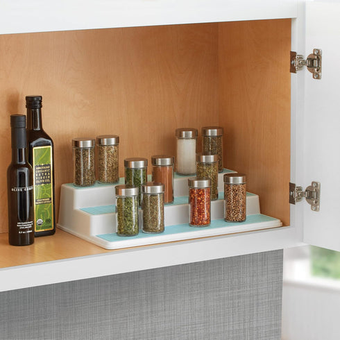 Copco Basics 3-Tier Spice Pantry Kitchen Cabinet Organizer, 15-Inch, Aqua...