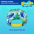 SpongeBob SquarePants Baseball Cap, Tropical Floral Curved Brim Adjustable Snapback Hat, Blue and Green, One Size...