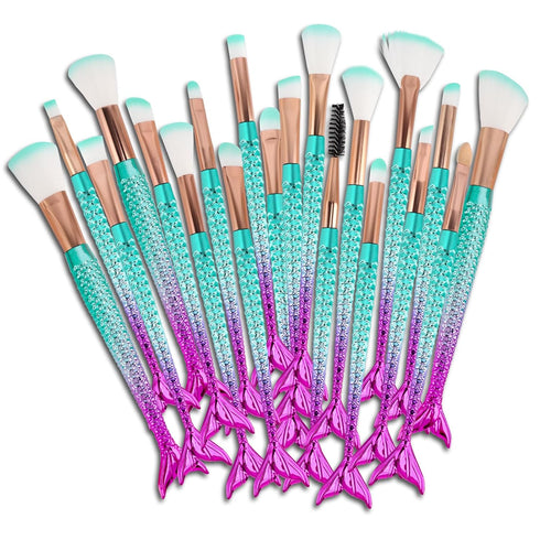NICEMOVIC Kids Makeup for Girls, 20PCS Princess Makeup Brushes Set Foundation Eyebrow Eyeliner Blush Cosmetic Concealer Brushes Women Teen Girl St...