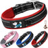 AUAUY Nylon Dog Collar, Pet Dog Reflective Collar, Ultra Soft Neoprene Padded, Adjustable Reflective Stitching Pet Collar with Durable Metal Buckl...