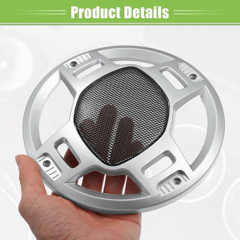 ACROPIX 6" Car Speaker Grills Cover Mesh Round 6 Inch Audio Speaker Subwoofer Guard Protector Case with Mounting Screws Iron Silver Tone Black - P...