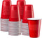 Comfy Package [50 Pack - 9 oz. Disposable Party Plastic Cups - Red Drinking Cups...