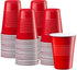Comfy Package [50 Pack - 9 oz. Disposable Party Plastic Cups - Red Drinking Cups...