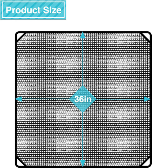 Coarbor 36"x36" Outdoor AC Unit Cover Mesh Outside Air Conditioner Compressor Condenser Defender Cover Dog Playpen Cover with 4 Bungee Cords...