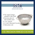 RSVP International Endurance Kitchen Collection Colander Strainer, 3 Quart, Pierced Stainless Steel...