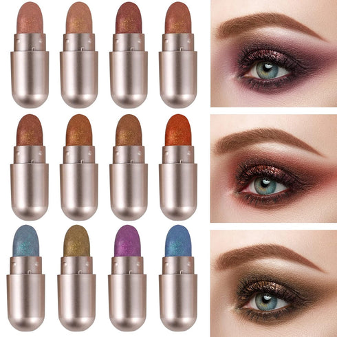 Boobeen 12 Colors Eyeshadow Palette High Pigmented Brighten Eyeshadow Set Blush Highlighting Powder Makeup Set Natural Eye Shadow Kit For Beginner...