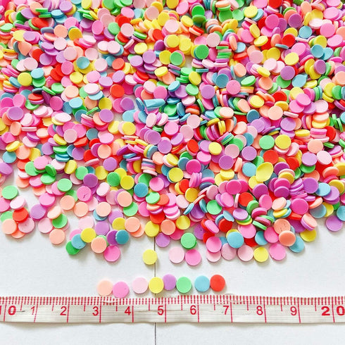 EHOPE Colorful Fake Sprinkles Clay Sprinkles Fake Candy Sugar Sprinkles for Polymer Slices Nail Art Chocolate Cake Phone Case(50g Round-9)...