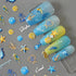 5D Embossed Nail Art Stickers Seashell Starfish Nail Stickers Self Adhesive Nail Art Tools Supplies Ocean Life Theme Nail Decals Summer Nail Acces...
