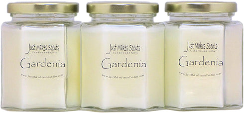 3 Pack - Gardenia Scented Blended Soy Candle | Long Lasting Spring Floral Fragrance | Hand Poured in The USA by Just Makes Scents...