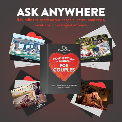 Conversation Cards for Couples - 101 Couples Conversation Starter Cards - Conversation Starter and Question Cards for Engaging and Thought-Provoki...