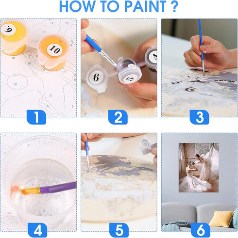 SKRYUIE Paint by Numbers Frogs for Adults, Acrylic Oil Painting by Numbers Kits Suits for Beginner with Paintbrushes Brushes Paintwork Art Crafts ...