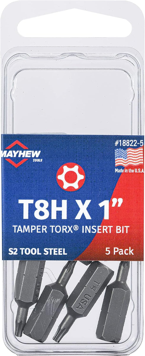 Mayhew Tools 19358-4 Tamperproof Torx Power Bit, T25H x 2", 4-Pack...
