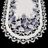 Embroidered Delft Blue Onion Flower Table Runner, Dresser Scarf, Doily (15Wx34L)...